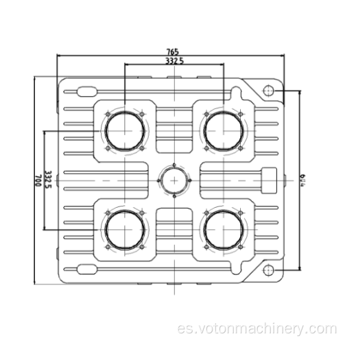 Serie de caja de transferencia de un cuarto